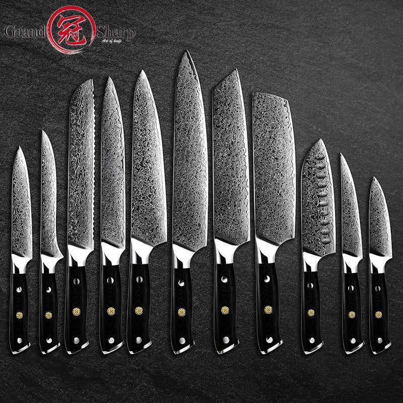 Damascus Chef Knife Japanese Steel Japanese Kiritsuke Boning Paring Kitchen Knives