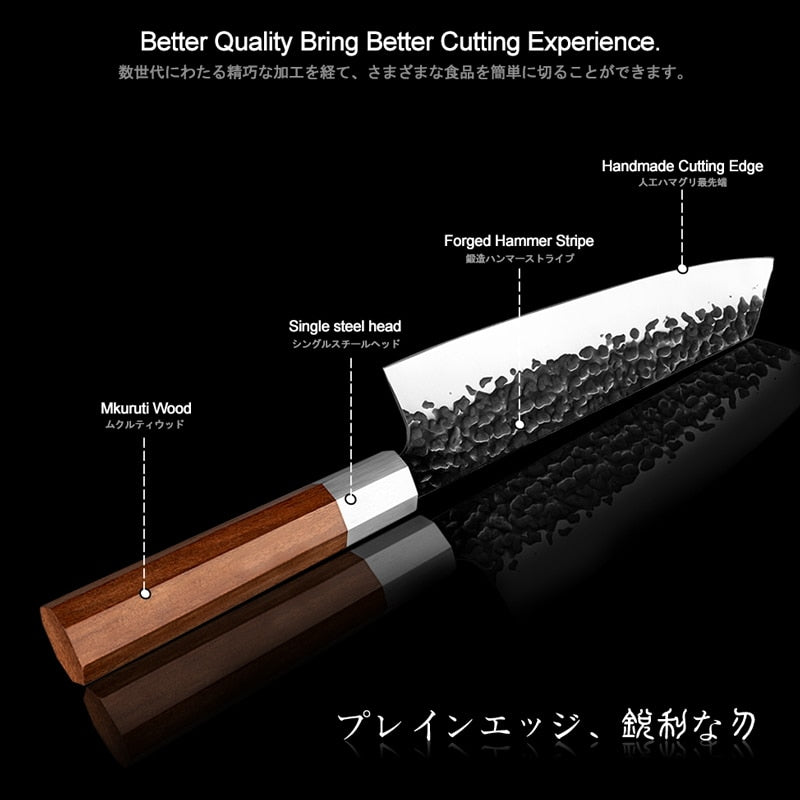 NEW 2019 Japanese Kitchen Knives Handmade Kiritsuke Knife Chef Cooking Tools