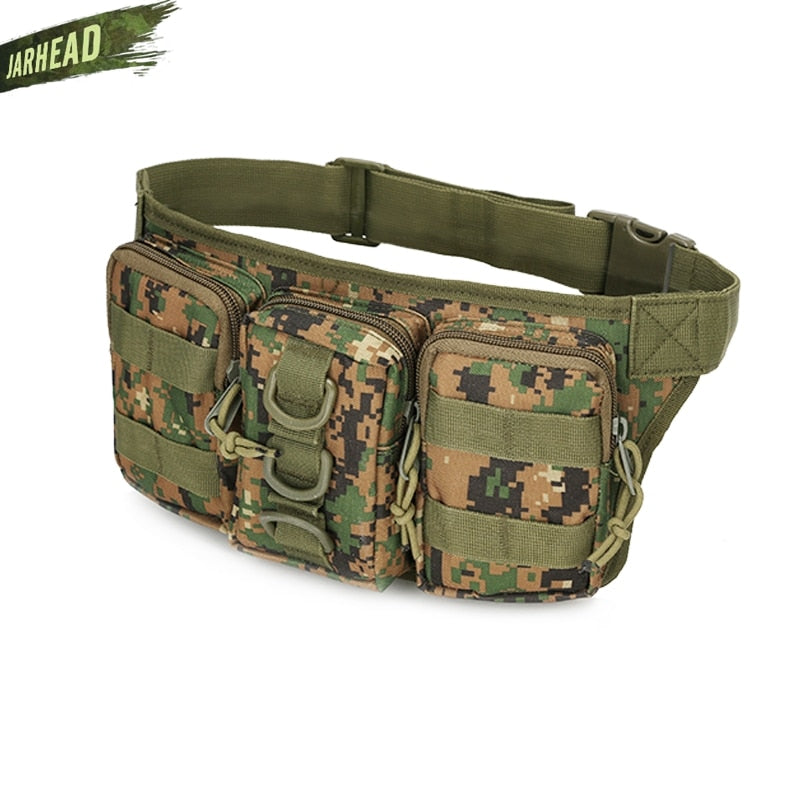 Tactical Waterproof Men Waist Pack Hiking nylon Waist Bag Outdoor Army Military Hunting