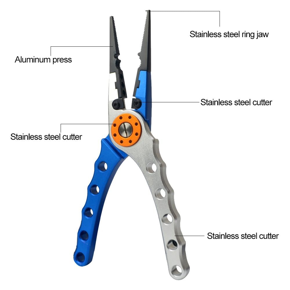 Fishing Pliers Tools Line Cutter Multifunctional Knot Aluminum Alloy Scissors Hook Remover