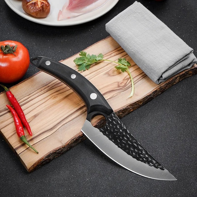 New Forged Clad Steel Handmade Boning Knife Slicing Butcher Cleaver Kitchen Knives Meat Cleaver