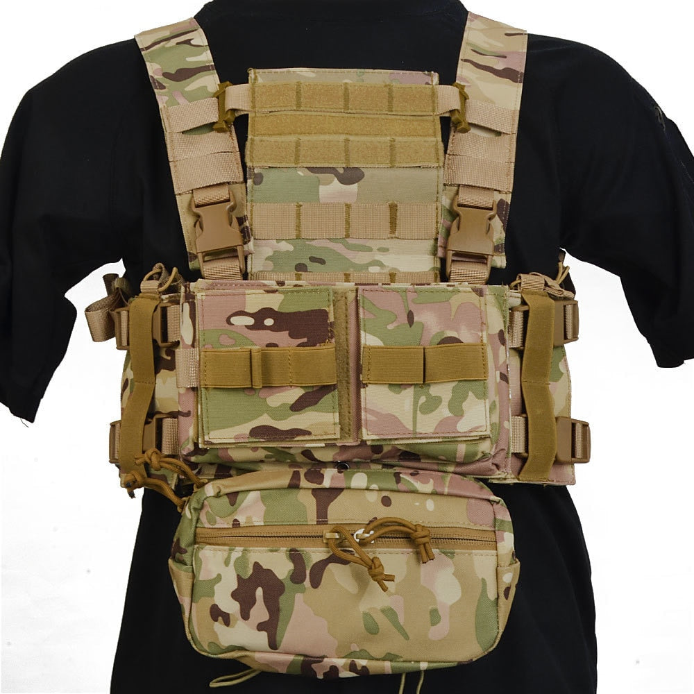 Tactical MK3 Chest Rig Micro Chassis SACK Pouch H Harness M4 AK Magazine Insert Airsoft