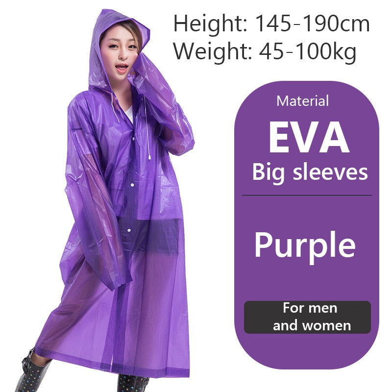 Women Men Impermeable Thickened Waterproof Raincoat Tourism Outdoor Hiking Rain Poncho