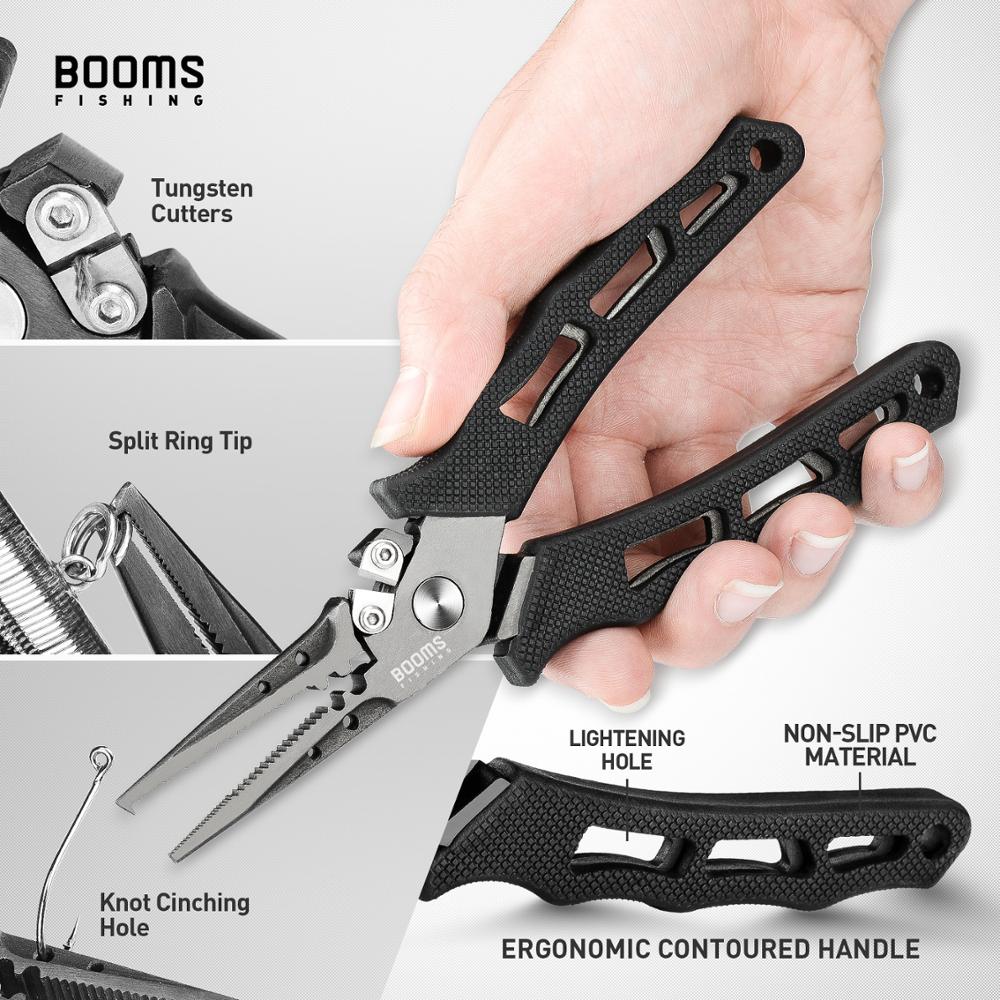 Booms Fishing F07 Stainless Steel Fishing Pliers Braid line Cutters Crimper Hook Remover