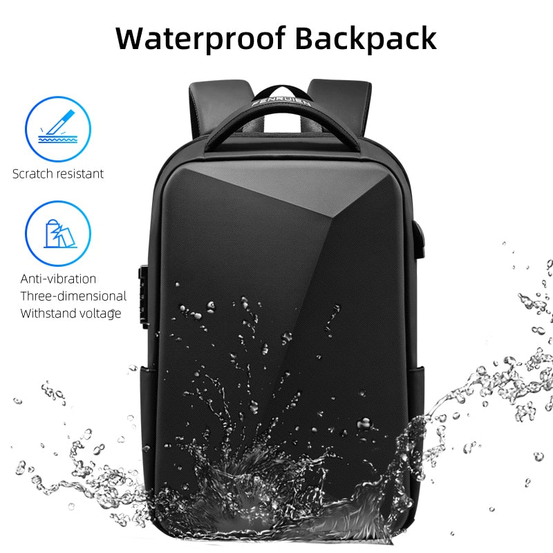 Fenruien Brand Laptop Backpack Anti-theft Waterproof School Backpacks USB Charging