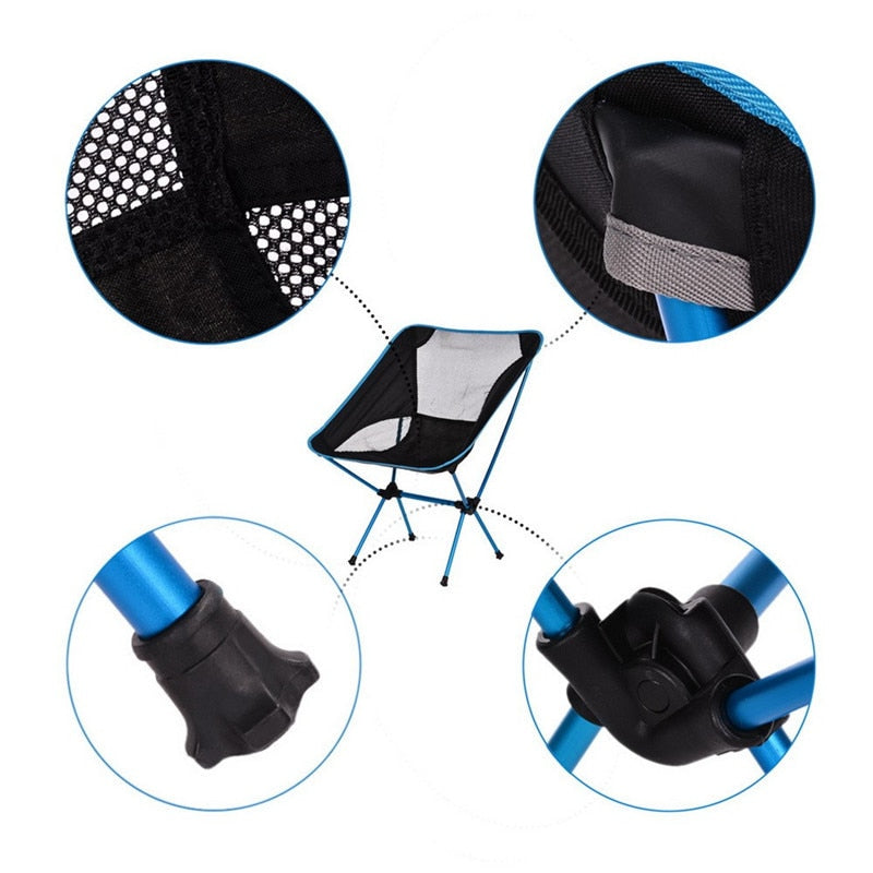 Portable Camping Beach Chair Lightweight Folding Fishing Outdoor camping Outdoor Ultra