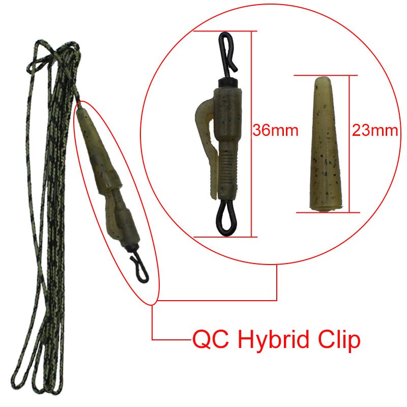 2PCS Carp Fishing Line Ready Tied Lead Core Leaders 45IB Leadcore With Quick Change