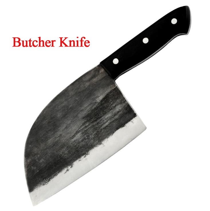 Butcher Knife Kichen Knives Chinese Full Tang Handle Meat Cleaver Chef Chopping