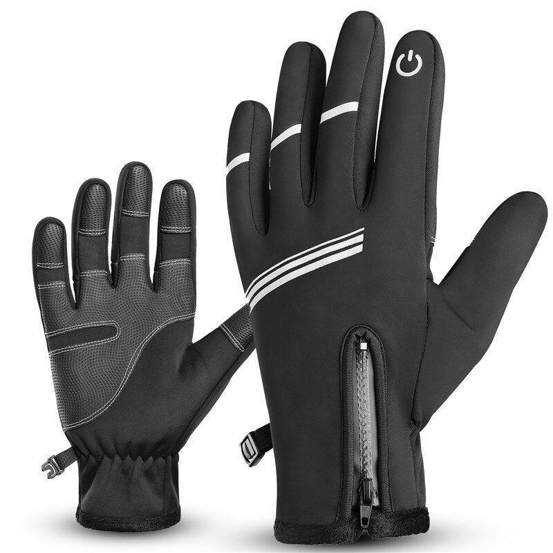 WEST BIKING Cycling Gloves Winter Fleece Thermal MTB Bike Gloves Touch Screen Outdoor