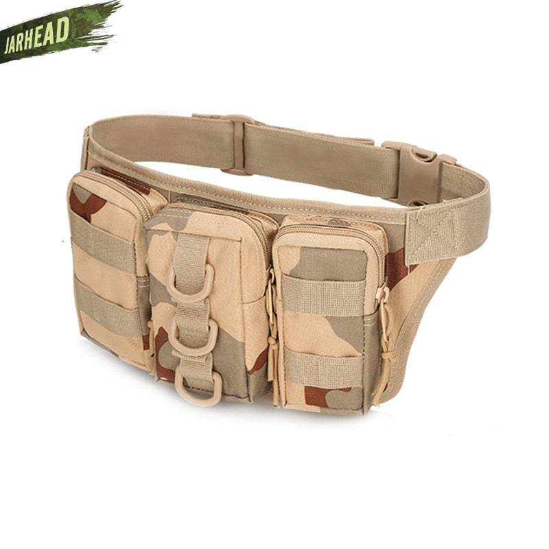 Tactical Waterproof Men Waist Pack Hiking nylon Waist Bag Outdoor Army Military Hunting