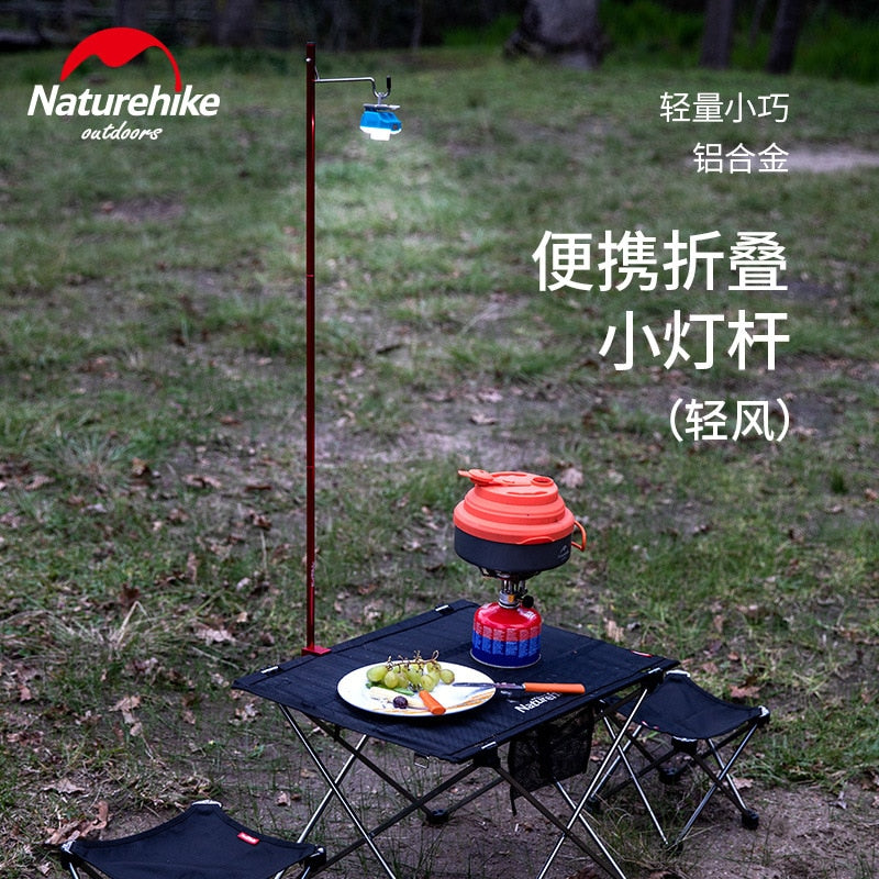 Nature hike outdoor camping picnic portable light lamp pole travel aluminum alloy folding camp tent