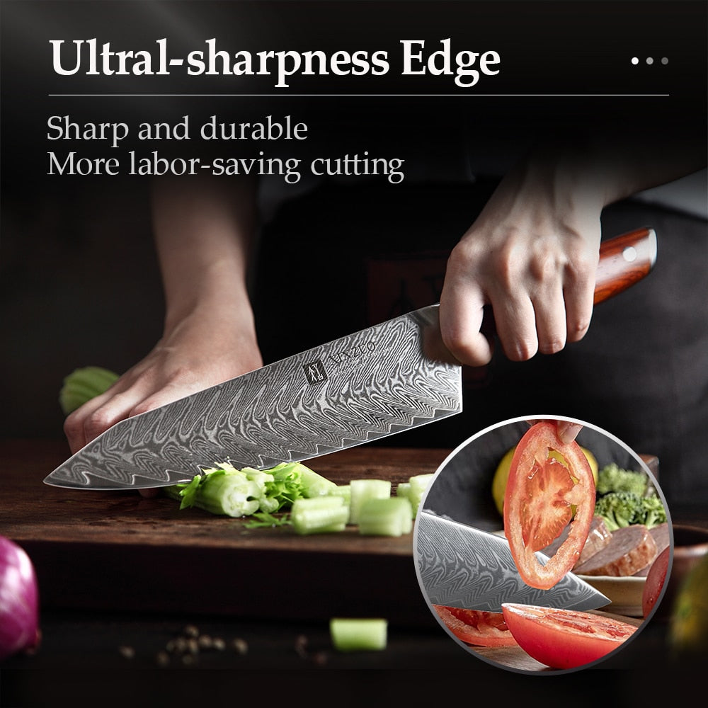 XINZUO 2PCS Kitchen Knife Brand Cook Sets High HRC Damascus Steel Knife Brand Chef