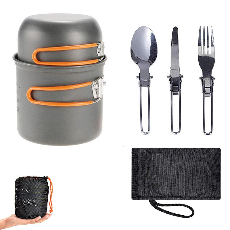 Ultra-light Camping Cookware Utensils Set Outdoor Backpacking Hiking Picnic Cooking Travel