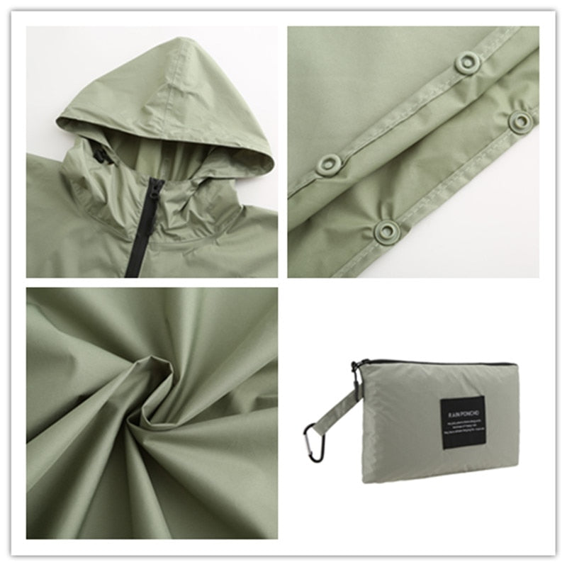 Adults Raincoat Women Men Waterproof Tent Cover Wear Outdoors Hiking Rain Coat Poncho