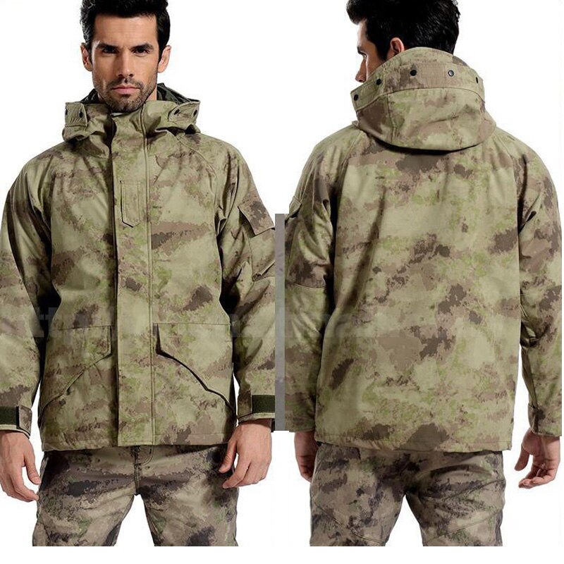 Men Winter Camouflage Thermal Thick Coat + Liner Parka Military Tactical Hooded