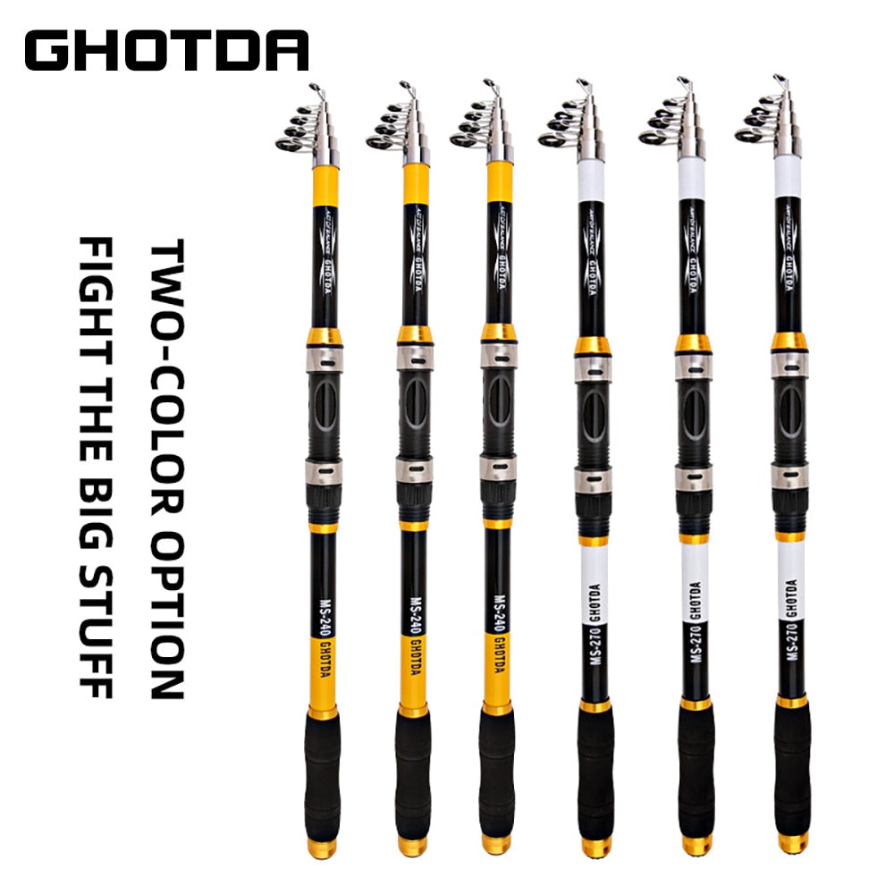 Fishing Rod feeder Hard Carbon Fiber Telescopic Fishing Rod Fishing Pole