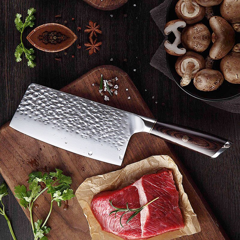 Chinese Kitchen Knives Meat Vegetables Slicing Knife Super Sharp Blade Stainless Steel Cleaver