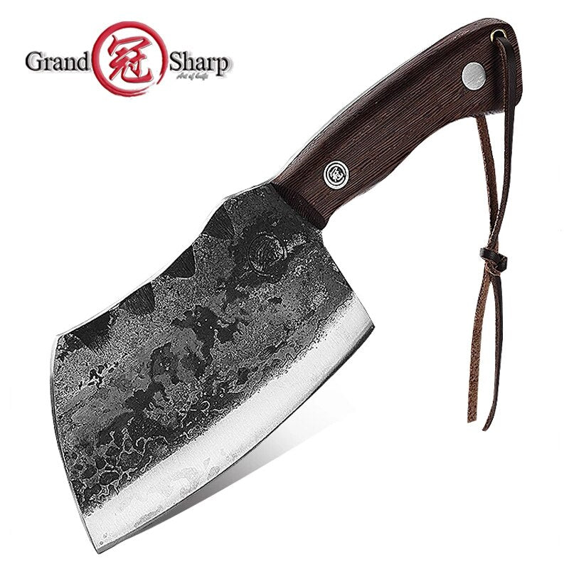 Grand sharp Forged Clad Steel Handmade Chef Knife Slicing Butcher Cleaver Knives Meat Cleaver