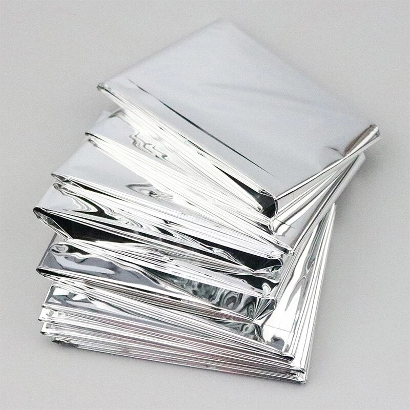 Folding Emergency Blanket Outdoor Survival Rescue Foil Thermal Windproof Keep Warm