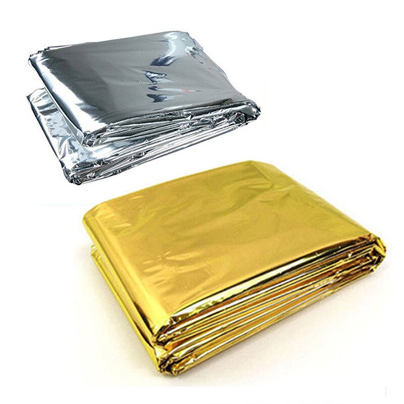 Folding Emergency Blanket Outdoor Survival Rescue Foil Thermal Windproof Keep Warm