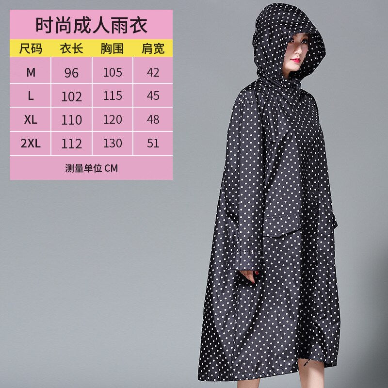 Long Raincoat Women Waterproof Windproof Hooded Light Hiking Coat Ponchos