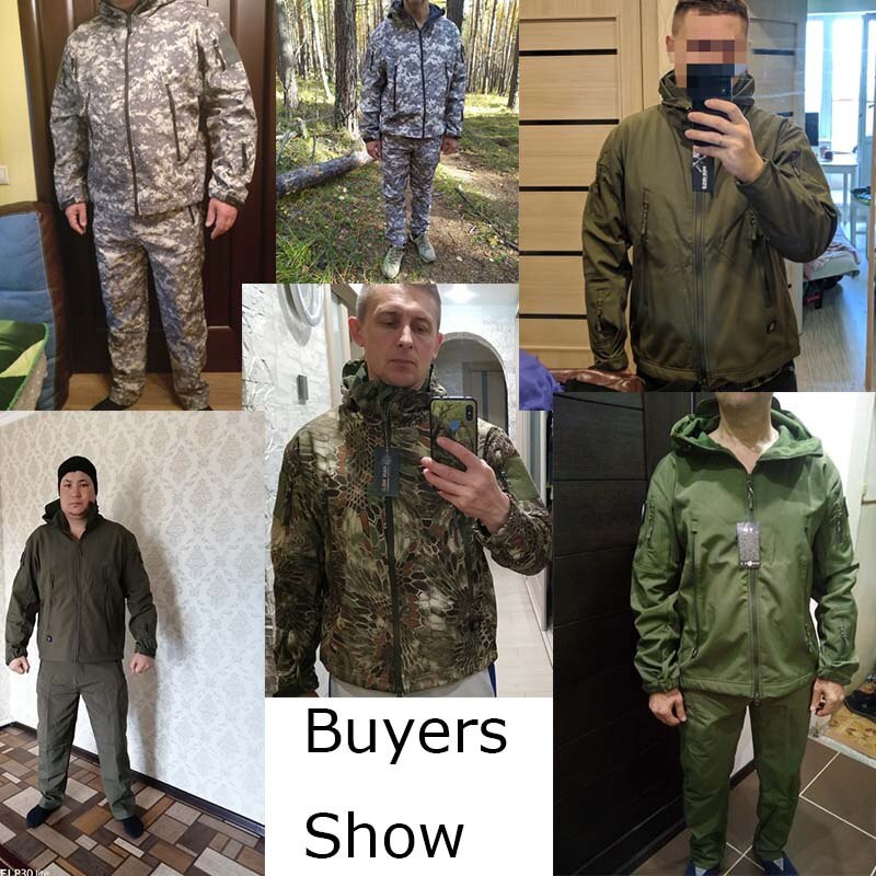 5XL Tactical Clothing Jackets + Pants Men Soft Fleece Jacket Army Windproof