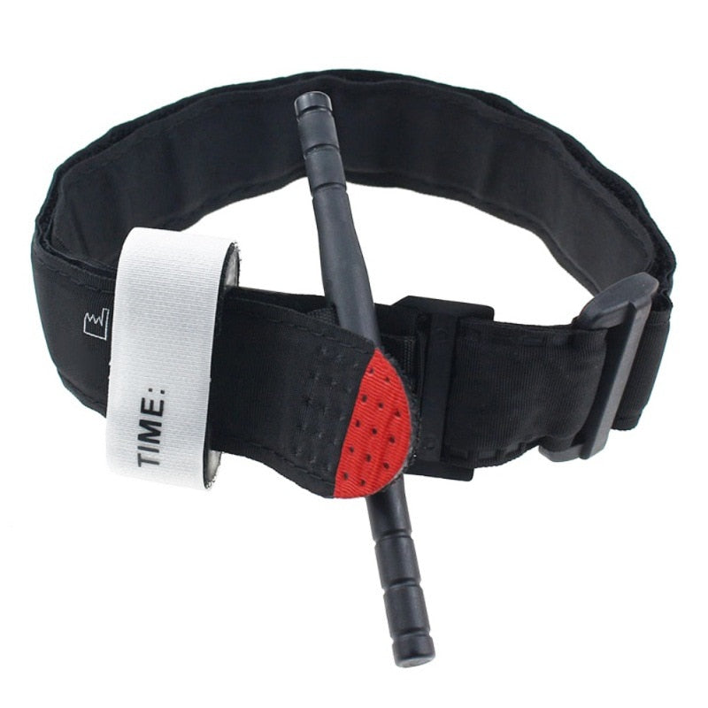 Red Tip Military Medical Emergency Belt For Outdoor Exploration