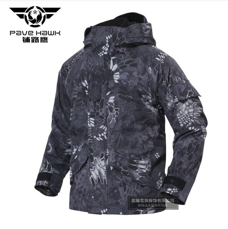 Men Winter Camouflage Thermal Thick Coat + Liner Parka Military Tactical Hooded