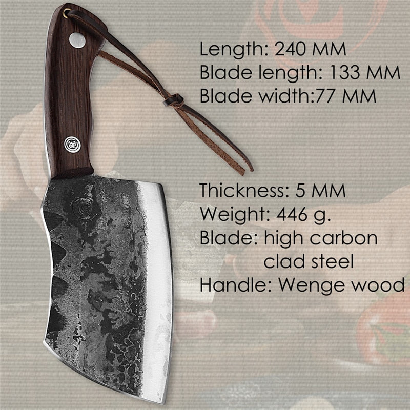 Grand sharp Forged Clad Steel Handmade Chef Knife Slicing Butcher Cleaver Knives Meat Cleaver