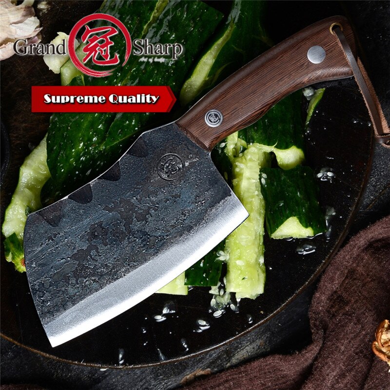 Grand sharp Forged Clad Steel Handmade Chef Knife Slicing Butcher Cleaver Knives Meat Cleaver