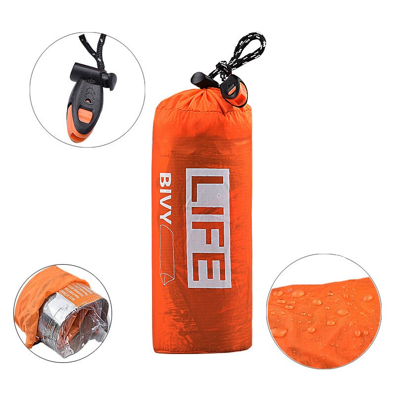 Outdoor Survival Sleeping Bag Reusable Emergency Sleeping Bag PE Aluminum Film Thermal