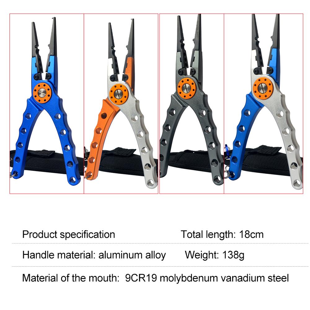 Fishing Pliers Tools Line Cutter Multifunctional Knot Aluminum Alloy Scissors Hook Remover