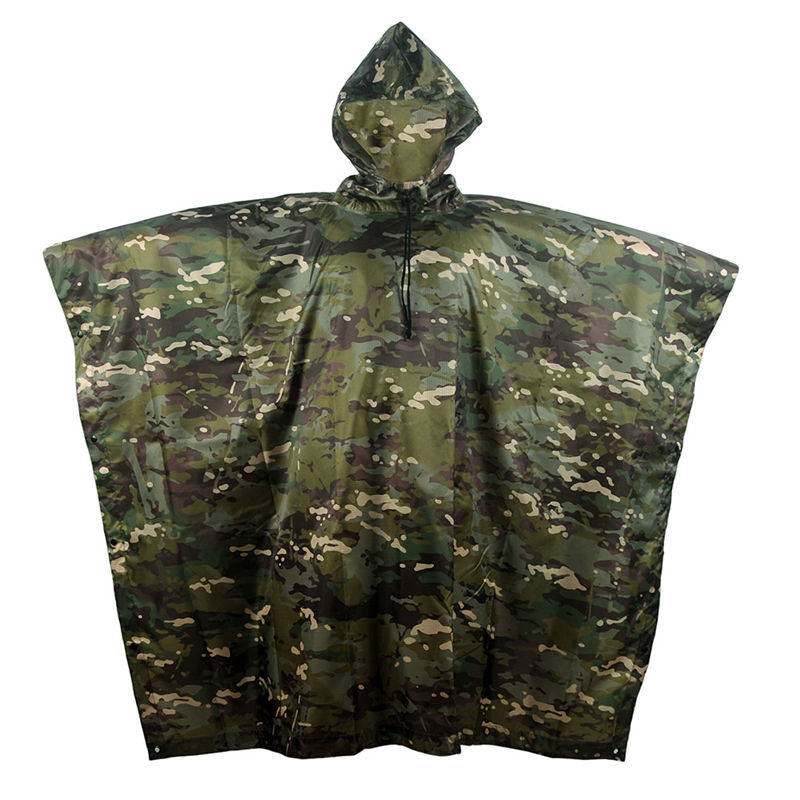 Outdoor Military Breathable Camouflage Poncho Jungle Tactical Raincoat Birdwatching Rain Gear