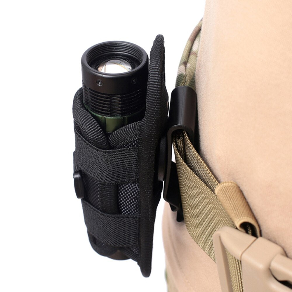 360 Degrees Rotatable Flashlight Pouch Holster Torch Case for Belt Torch Cover Hunting