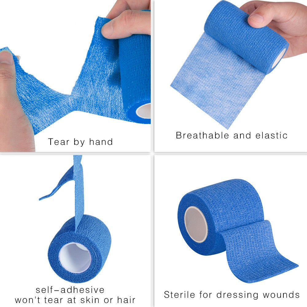 Waterproof Self-Adhesive Elastic Bandage Treatment Gauze Wrap Emergency Muscle Tape