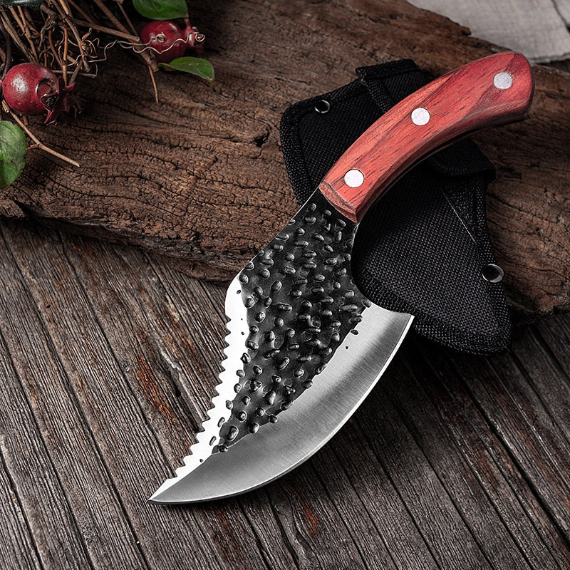 Outdoor Hunting Knife 5CR15 Stainless Steel Chef Knife Meat Cleaver Kitchen Fishing