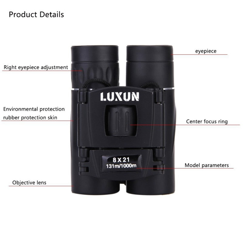 Binoculars 1000M Long Range Folding Mini Telescope Optics For Hunting Sports Outdoor