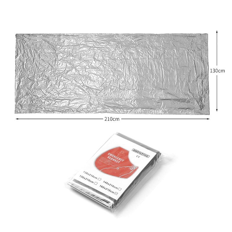 Outdoor Emergency Thermal Blanket Reflective Aluminum WaterProof Keep Warm Survival Tool