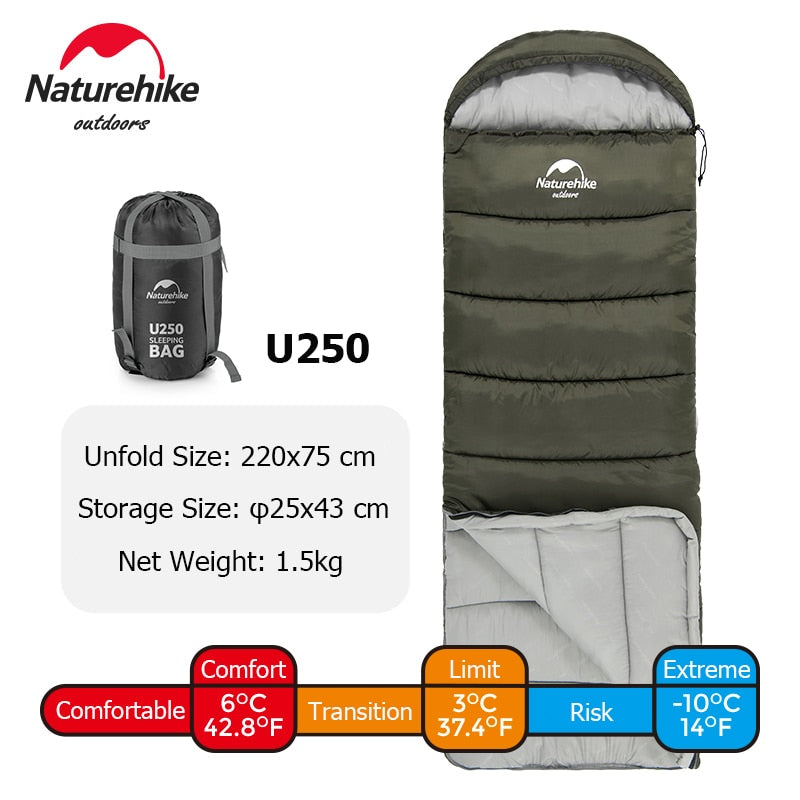 Ultralight Waterproof Sleeping Bag Cotton Quilt Portable Envelope