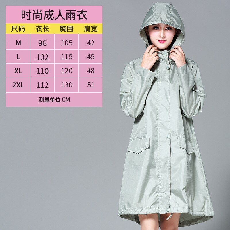 Long Raincoat Women Waterproof Windproof Hooded Light Hiking Coat Ponchos