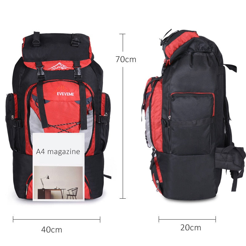 Men's 80L Big Hiking Mountaineering Backpack Climbing Camping Equipment Outdoor Travel Accessories