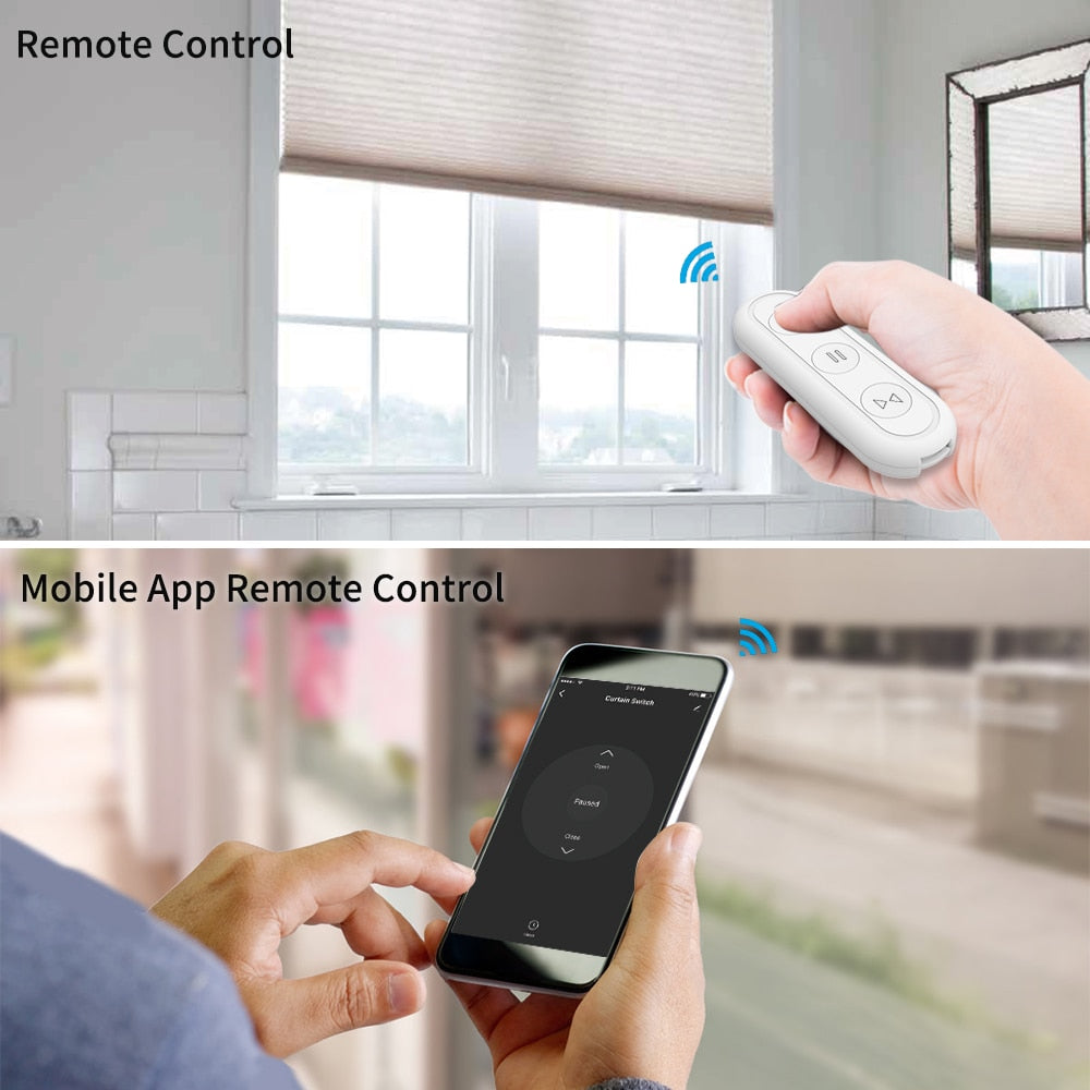 Tuya Smart Life Curtain Switch Module Remote Control Blinds Roller Shutter RF+WIFI