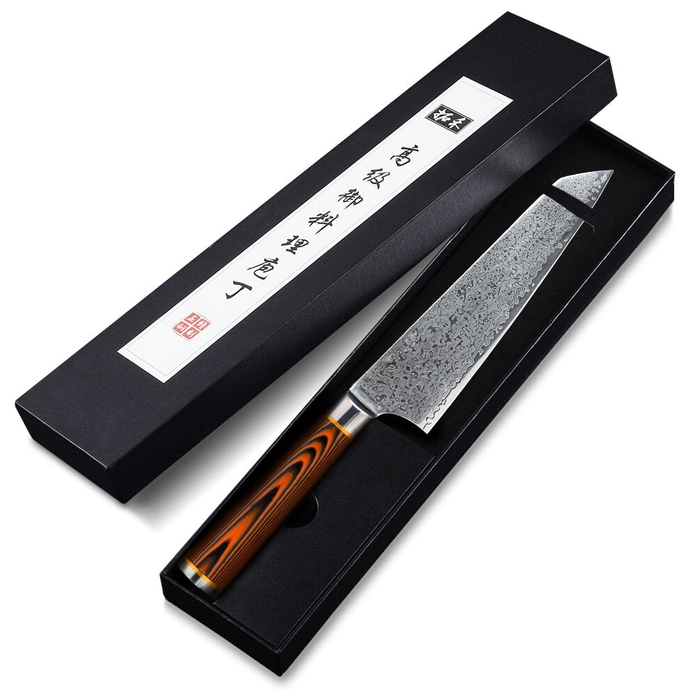 TURWHO 8 Inch Japanese Chef Knife 7-Layer 440C Damascus Stainless Steel Kitchen