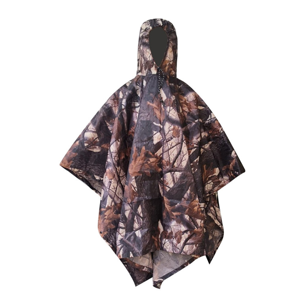 Raincoat Women Men Jacket Hooded Poncho for Outdoor Hiking Travel