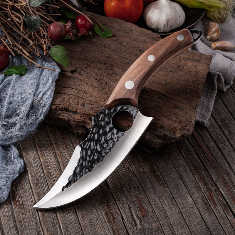 6'' Meat Cleaver Butcher Knife Stainless Steel Hand Forged Boning Knife Chopping Slicing