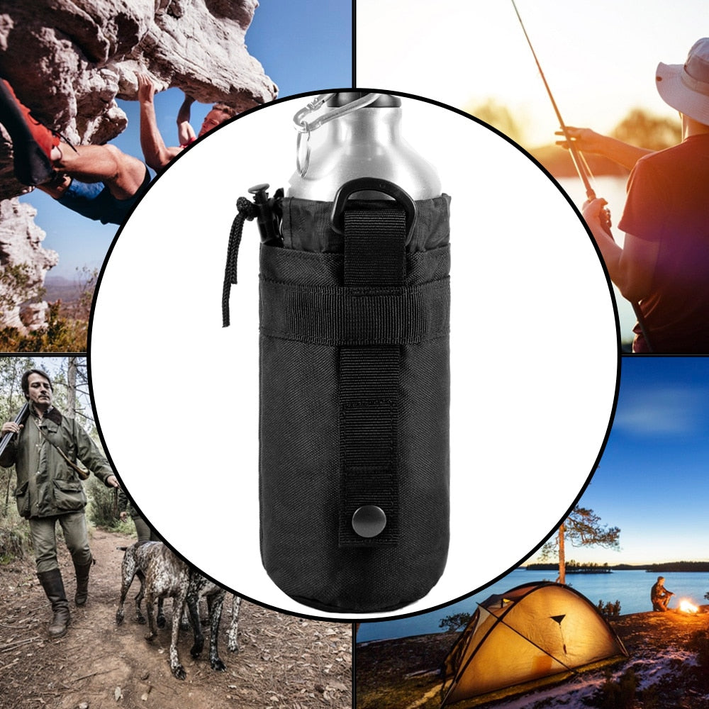 Tactical Molle Water Bottle Pouch Portable Kettle Pocket Utility Pouch Outdoor Hunting