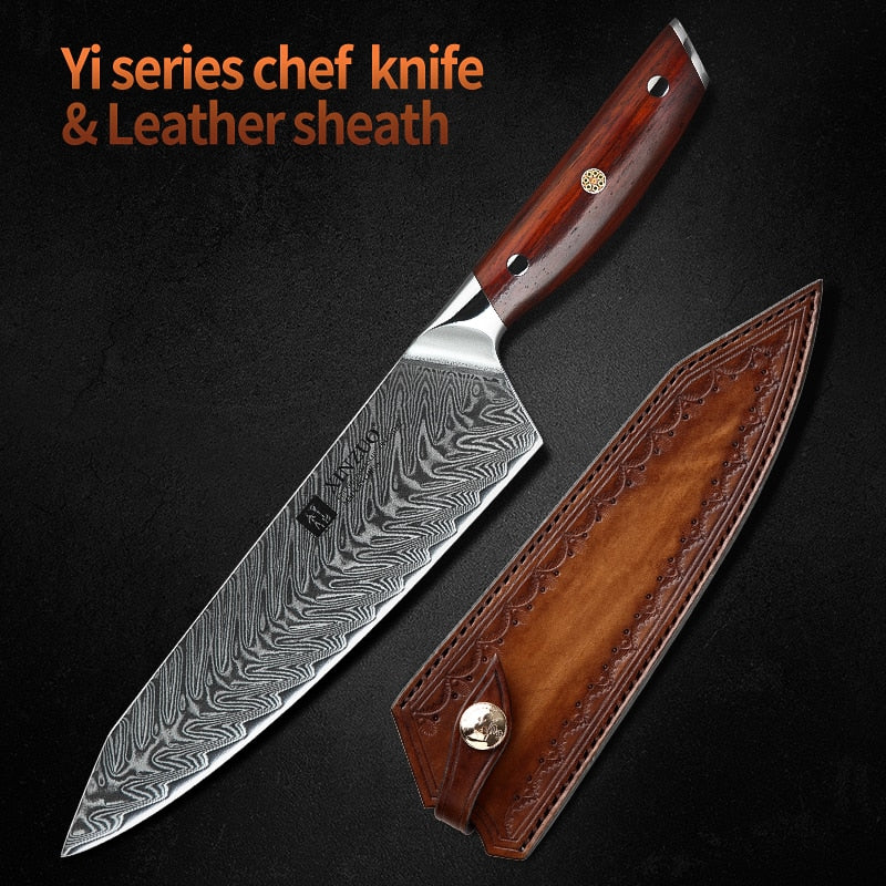 XINZUO 8.5 ''Inch Chef Knives Damascus Steel Japanese Kitchen Knives Damascus VG10