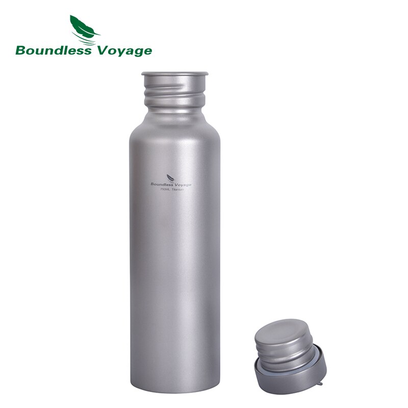 Titanium Water Bottle with Titanium Lid Outdoor Camping Cycling Hiking Tableware