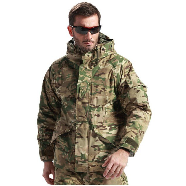 Men Winter Camouflage Thermal Thick Coat + Liner Parka Military Tactical Hooded