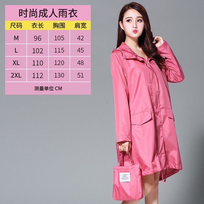 Long Raincoat Women Waterproof Windproof Hooded Light Hiking Coat Ponchos